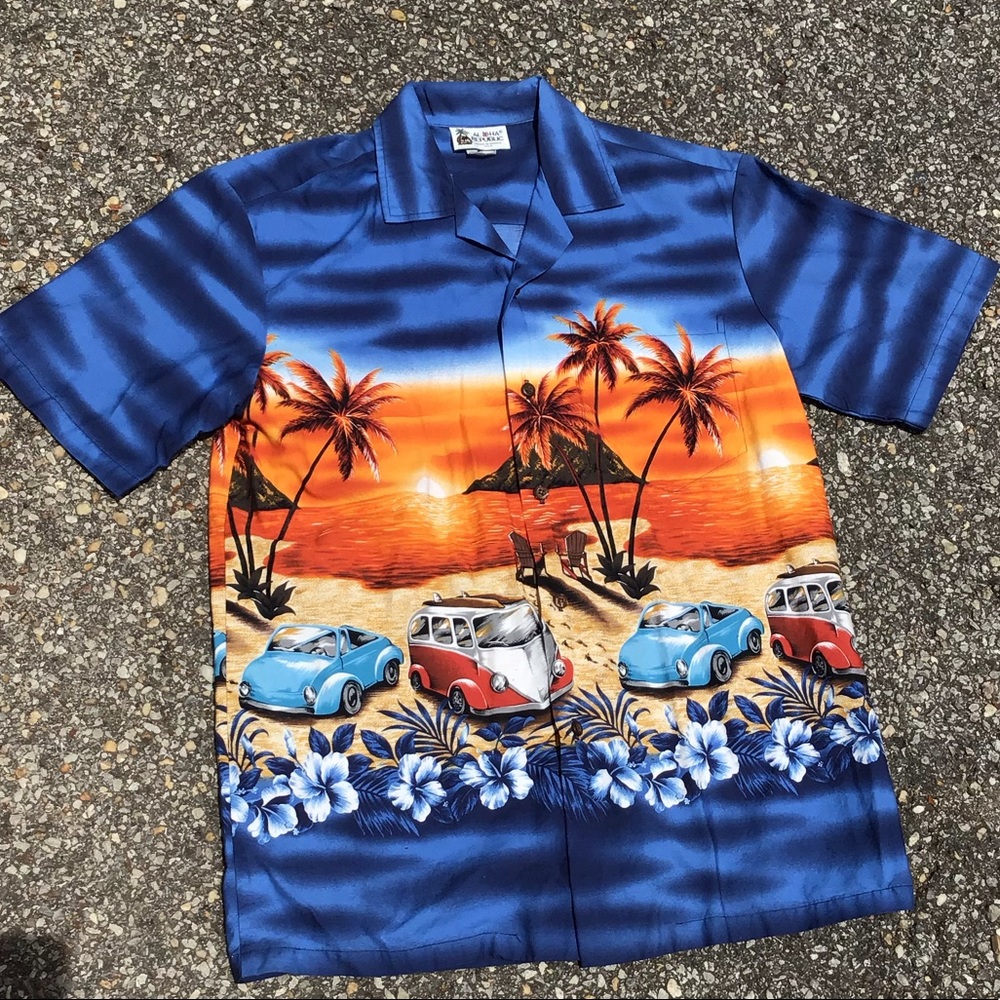 Aloha Republic Men’s Short Sleeve Button Down Polo